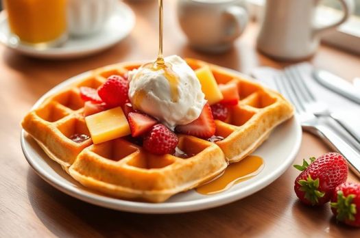 Fruit & Ice Cream Waffle
