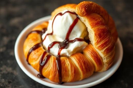 Croissant Ice Cream Sandwich