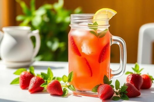 Strawberry Mint Lemonade